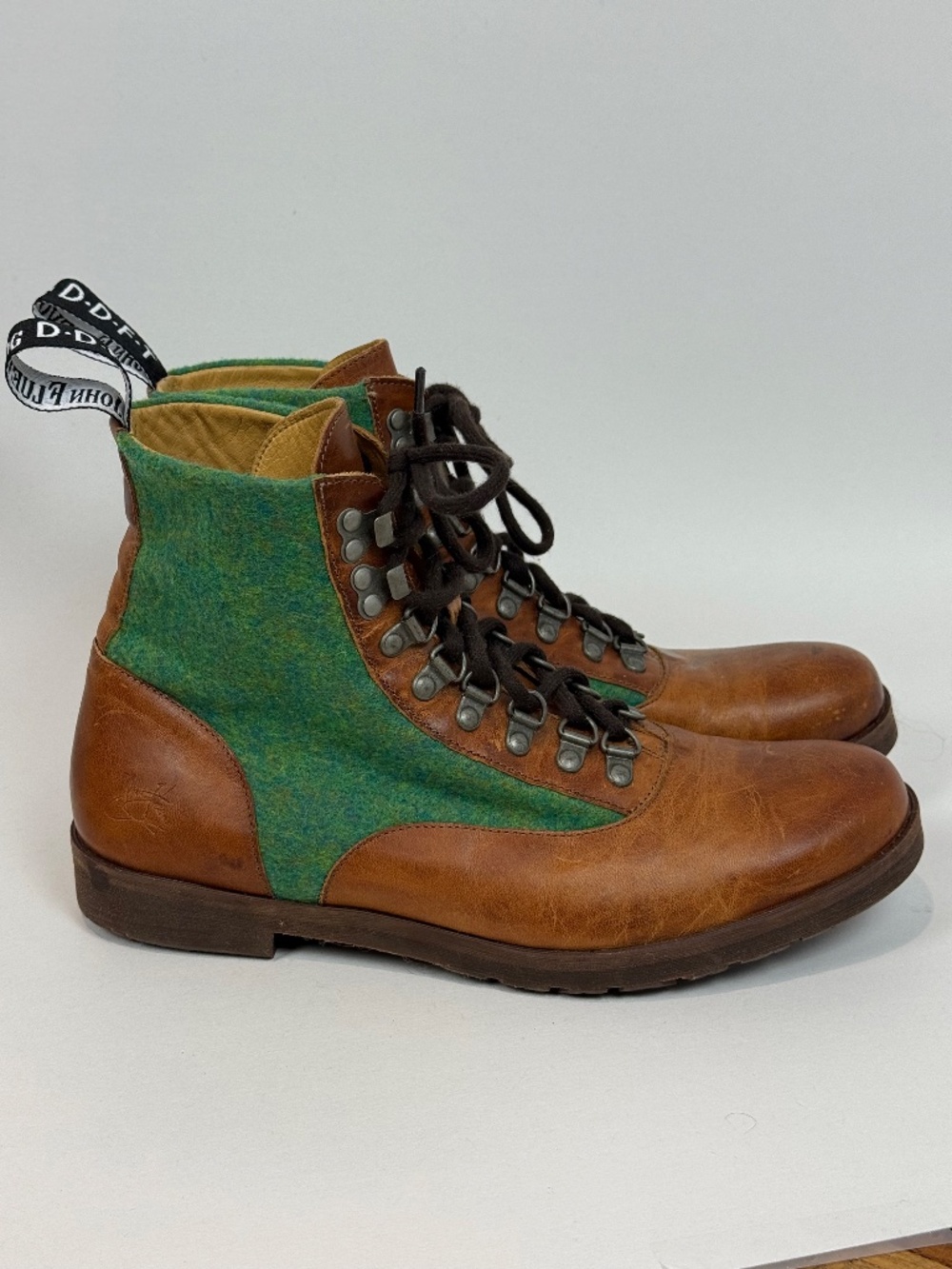 John Fluevog men leather boots size 9